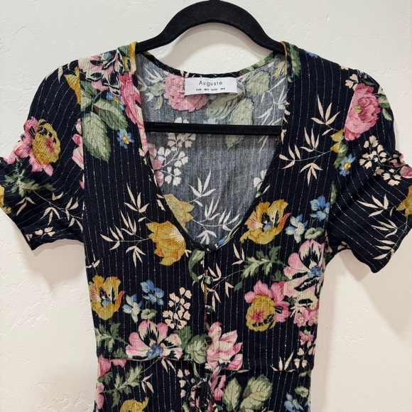 Auguste the Label Delilah Frill Maxi Dress Floral High Low Women's US 2 - Picture 8 of 16